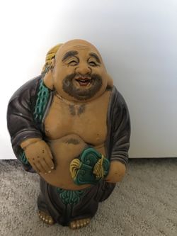 Japanese 19C Kutani Hotei Budha Figure