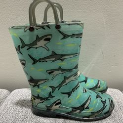 Western Chief boys size 12 shark rain boots - worn twice like new 