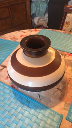 Decorative Striped Ceramic Vase