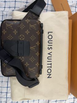 LOUIS VUITTON S-Lock Sling Monogram Macassar Crossbody Bag Brown