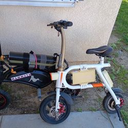 2   Small Ebikes E Bike For Parts Or Repair. Been Sitting 