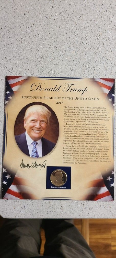 Donald Trump Presidential Collector Panel (2017)