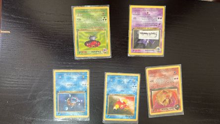 Mint condition vintage Pokémon cards