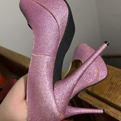 Sparkly Pink Heel 