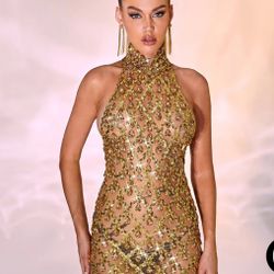 Gold Dress Prom, Cocktail Or Special Event