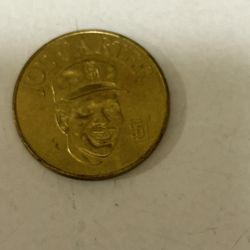 Collector Coin featuring baseball player Joe Carter of the Cleveland Indians. 