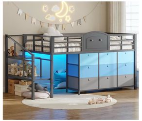Kids low loft bed