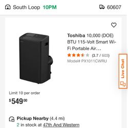 Toshiba Portable AC. Doral Pickup