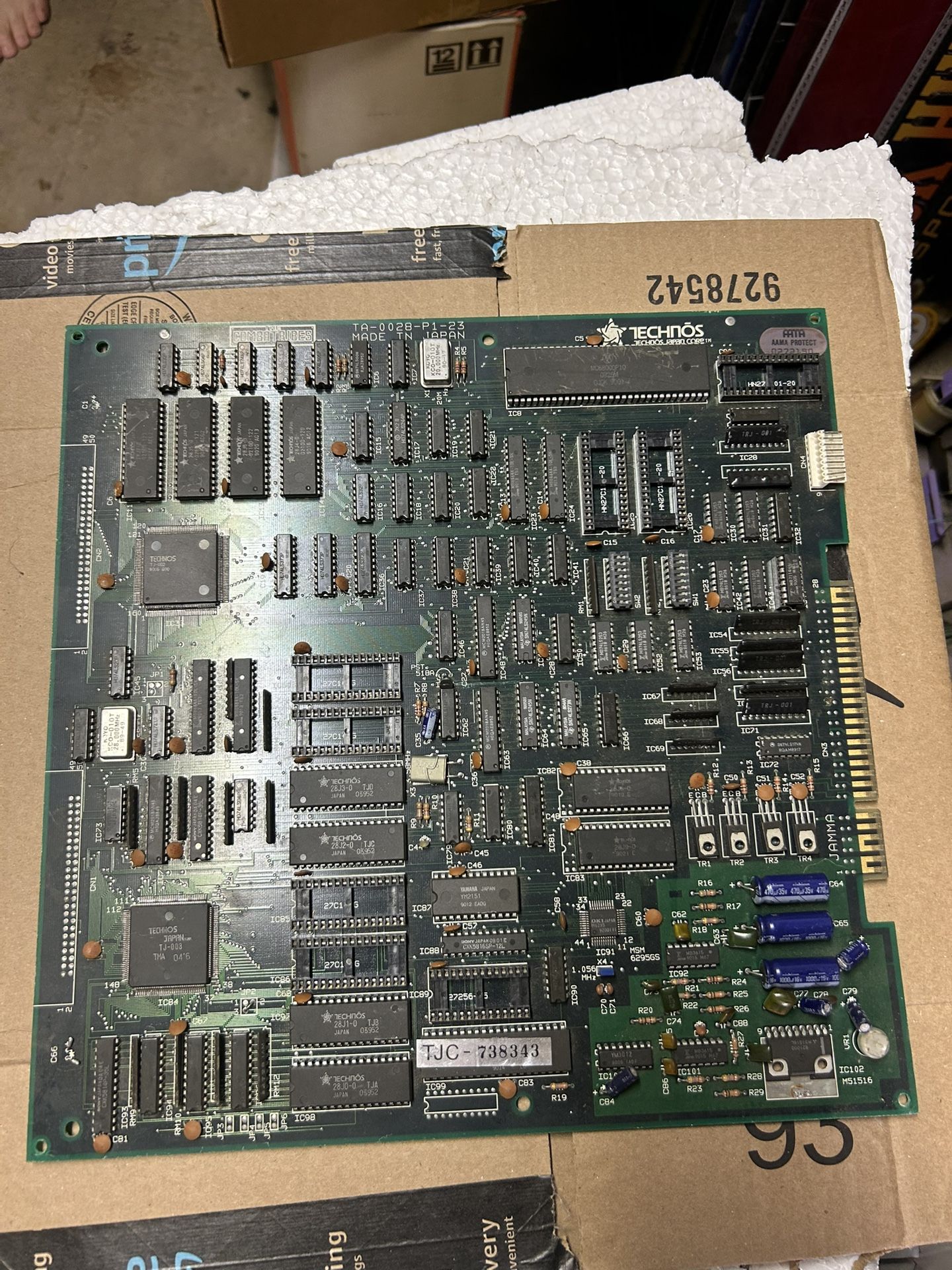 Technos The Combat Tribes Arcade Video Game Pcb Board