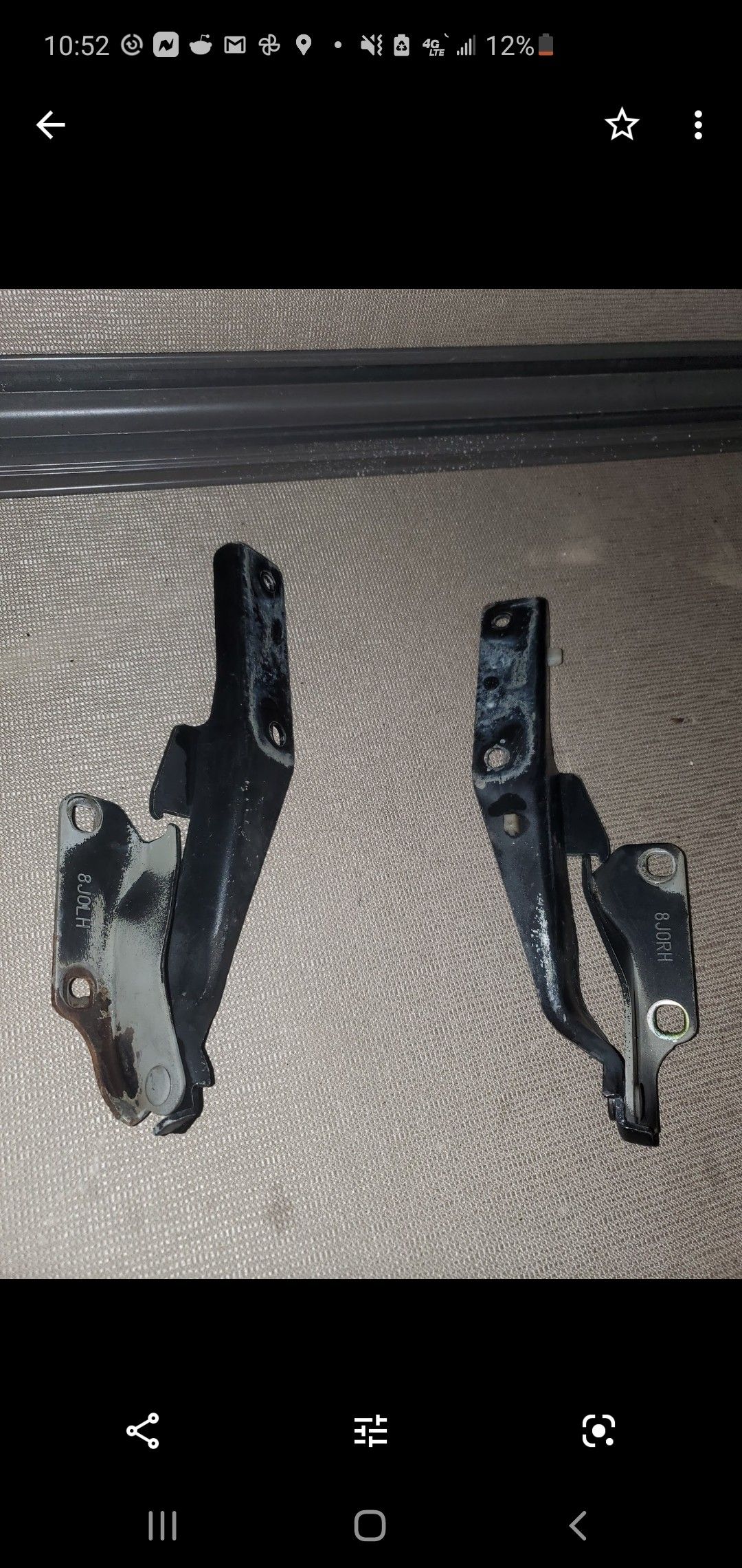 2005 Nissan altima 3.5 sl hood hinges