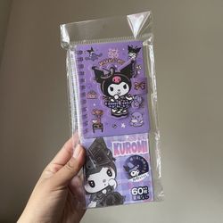 Kuromi Stickers & Mini Notebook Bundle