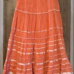 Beautiful Peach Vintage Full Length lined  Skirt  Size S