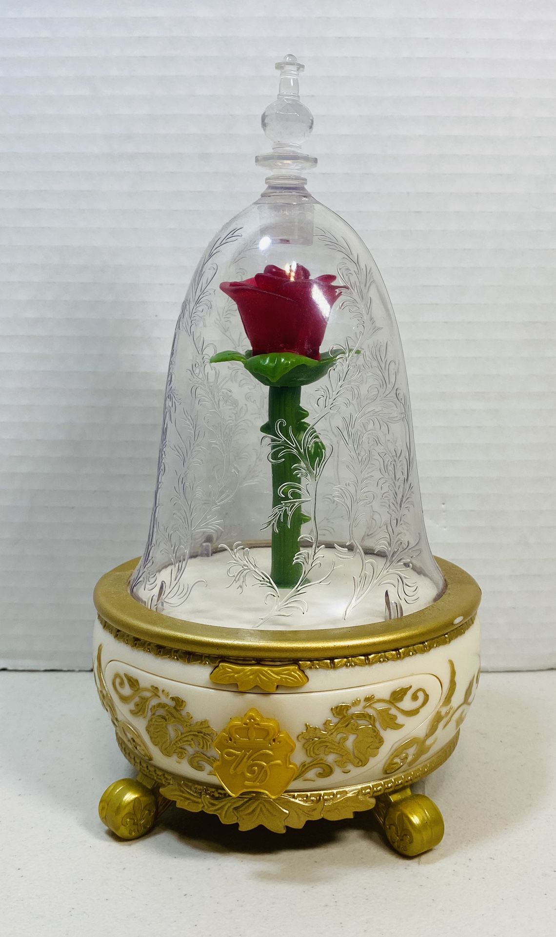 Disney Beauty & The Beast Enchanted Rose Jewelry Box Dome Light & Music JAKKS