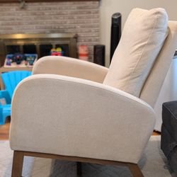Corrigan Studio Carriana Upholstered Rocking Chair Beige