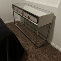 Mirrored Console Table with two drawers.