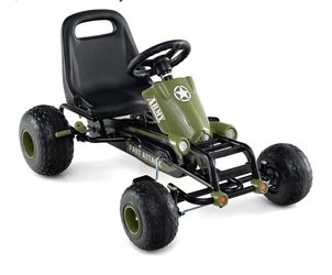 Assembled New Kids Pedal Go Kart 4-Wheel Ride On Toy with Gear Shifter Handbrake Adjustable Seat