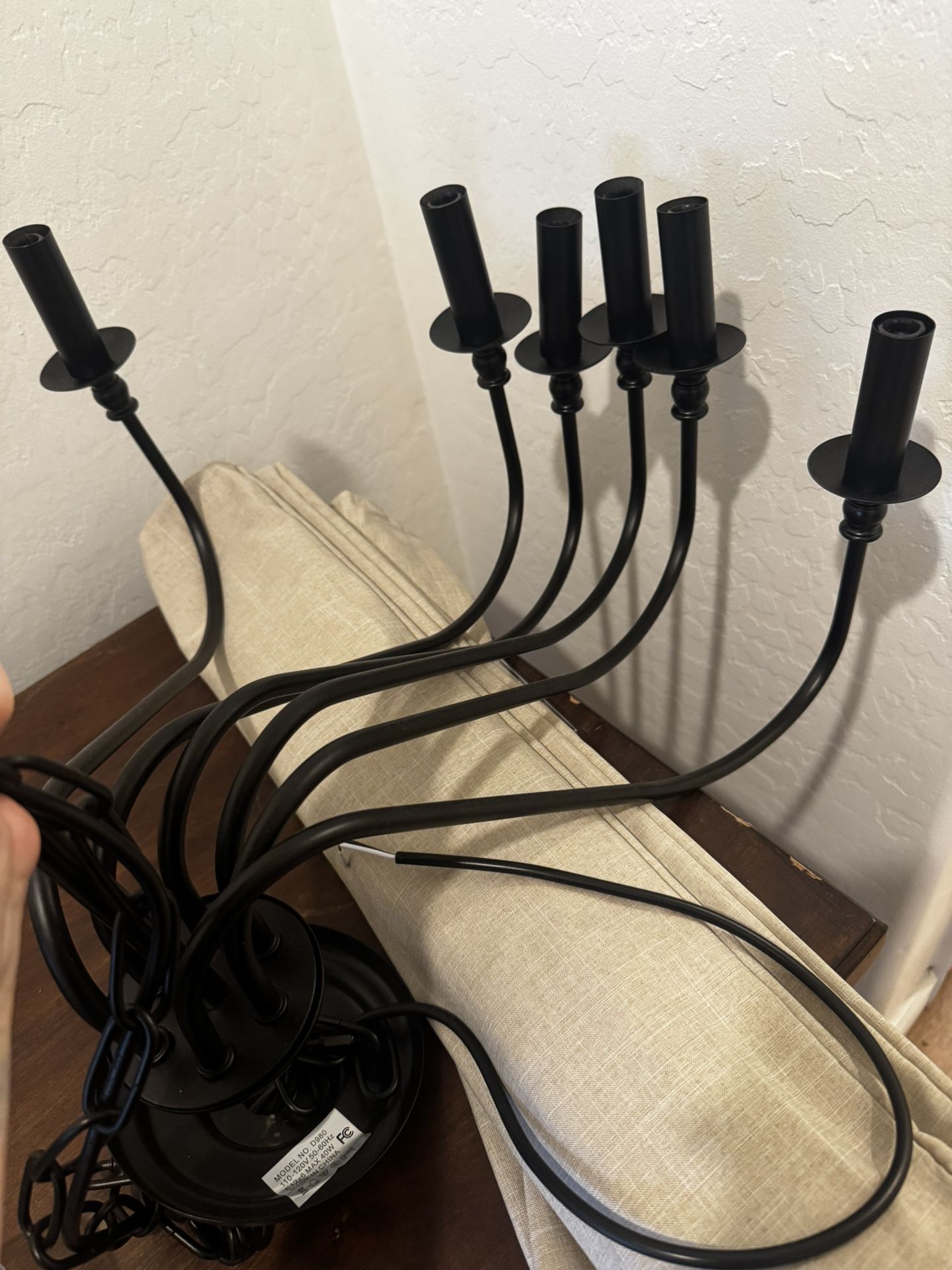 6 Light Black Chandelier