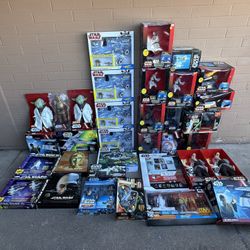 Huge New Star Wars & Star Trek Toy Lot 