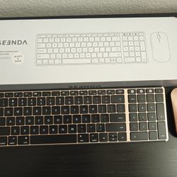 Seenda Black And Gold Wireless Keyboard And Mouse