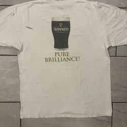Vtg Guinness Draught Beer T Shirt Double Sided  Sz XL Pure Brilliance