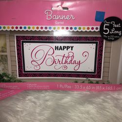 BIRTHDAY BANNER PREPRINTED