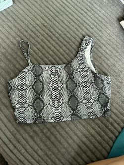 Snake Print Crop Top