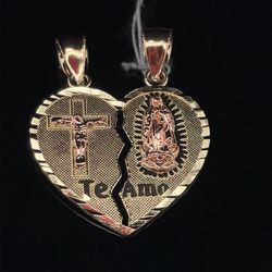 14KT Tri Color Gold Broken Heart Pendant 3.50g 182599/2