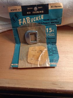 Vintage NOS 1950s E-Z Fabuckle Self-Fabric Cover Buckle Kit 3/4" Style 85...