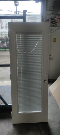 Exterior fiberglass full view single door non-impact grass with inner blind approximately 30x79 good condition