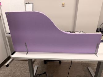 Desk partition divider in purple