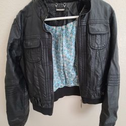 Womens Faux Leather Jacket
