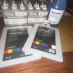 Kitchen Prep Kit – Cutting Boards + 12 Squeeze Bottles + Degreaser (NEW)