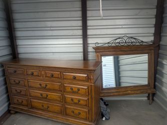 Dresser nightstand and mirror