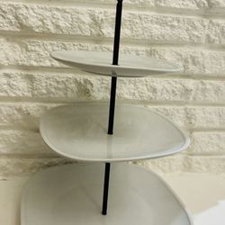 3 Tier Cake Stand / Display Stand for Cup Cakes 17" height 7", 8", 10" plates sizes just open box