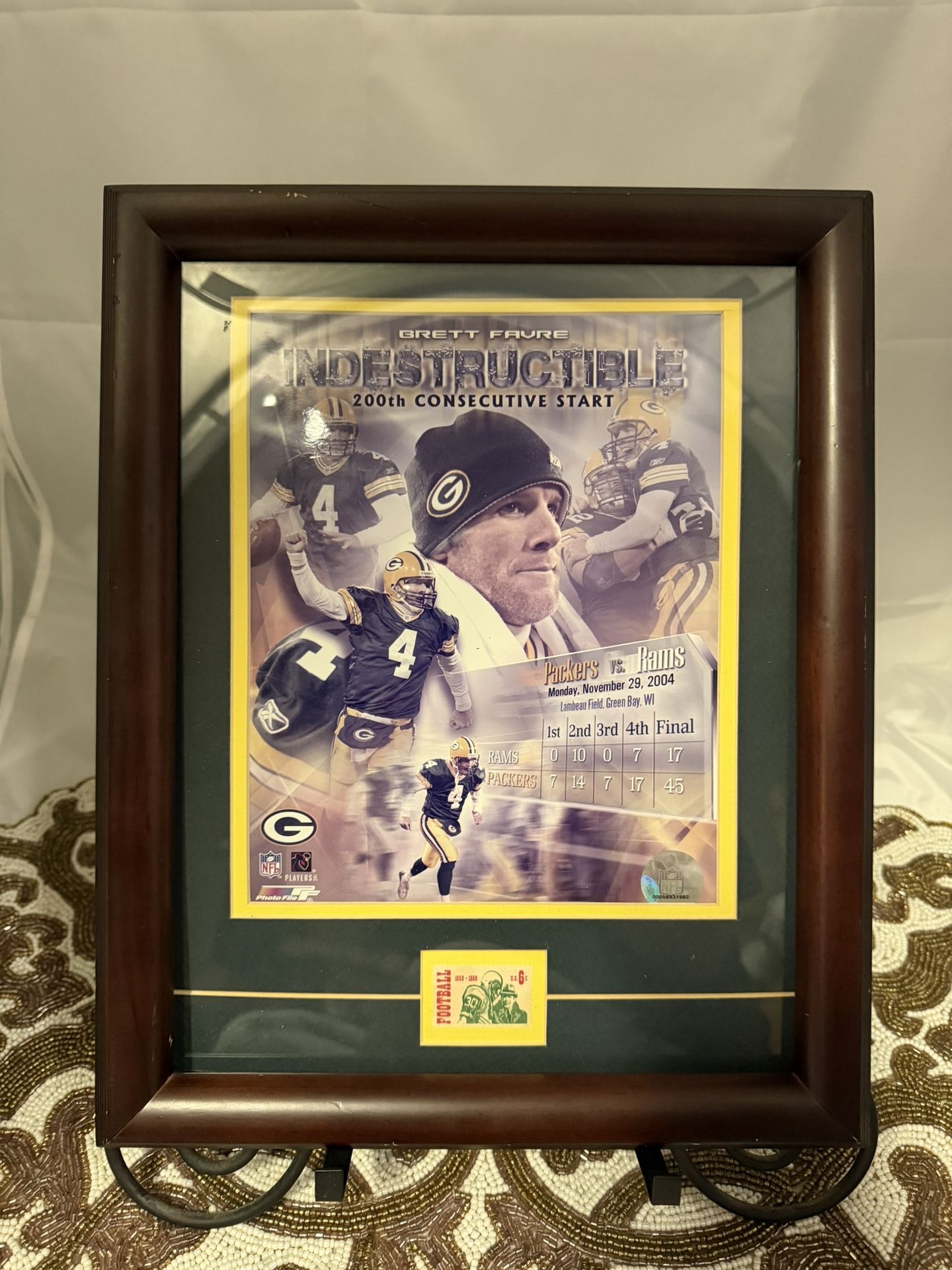 Brett Favre 200th Start Consecutive Football 