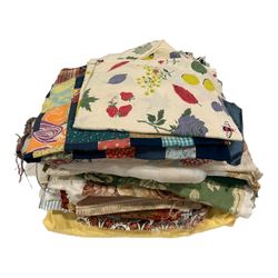 Huge Lot 16 LBS Vintage Fabric Remnants Sewing Quilting DIY Cotton  50s-90s