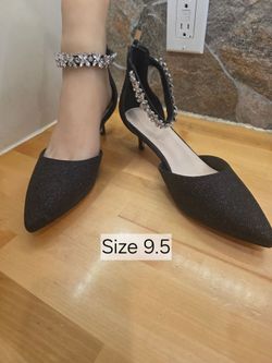 New Women's Wedding Rhinestones Low Kitten Heels Pumps Pointed Toe Dress