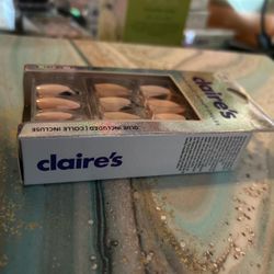 Claire's Pink and Tan Nails