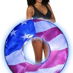 PoolCandy Stars & Stripes Illuminated Large 42" LED Pool Tube