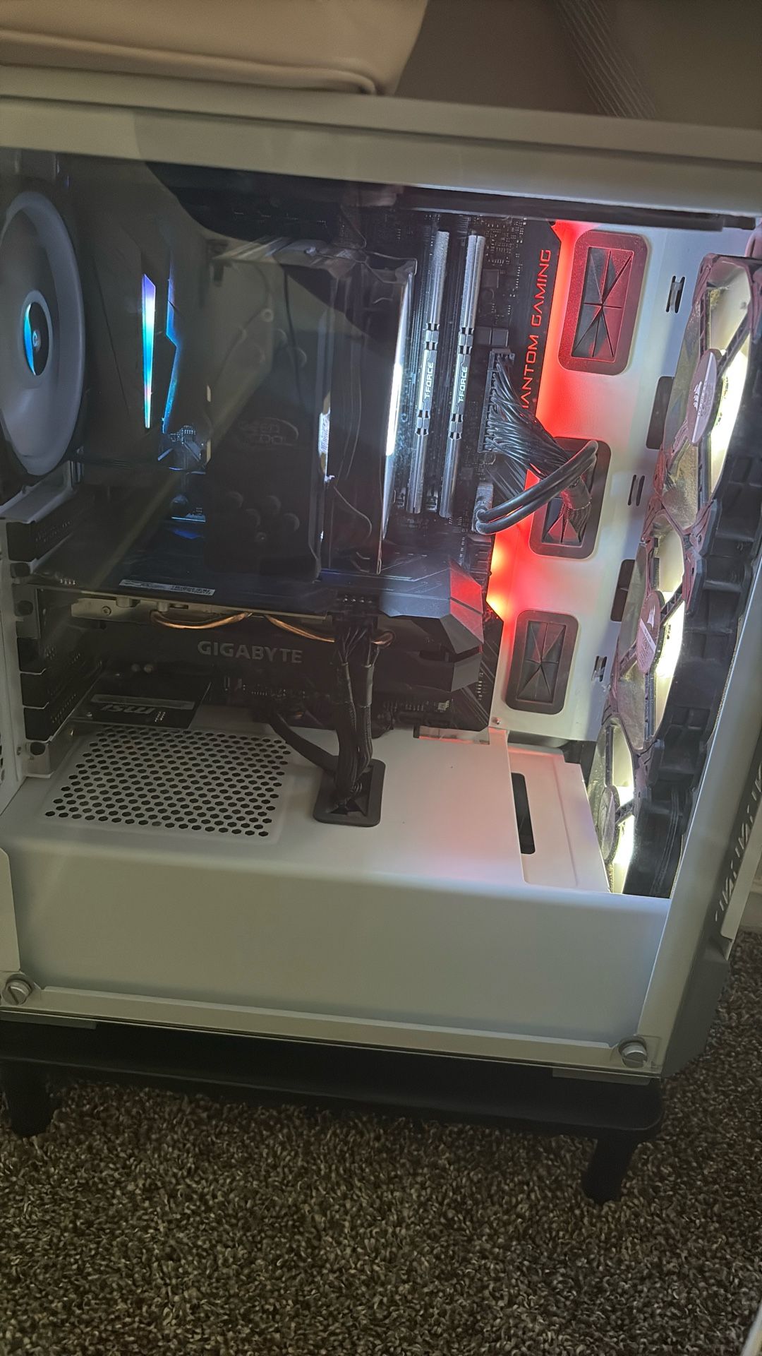 Gaming Monitor With 2-27in Monitors, Mouse, Keyboard, And Speakers