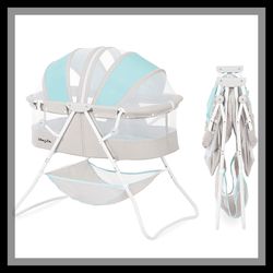 GRAY AND BLUE BABY BASSINET(NEW)