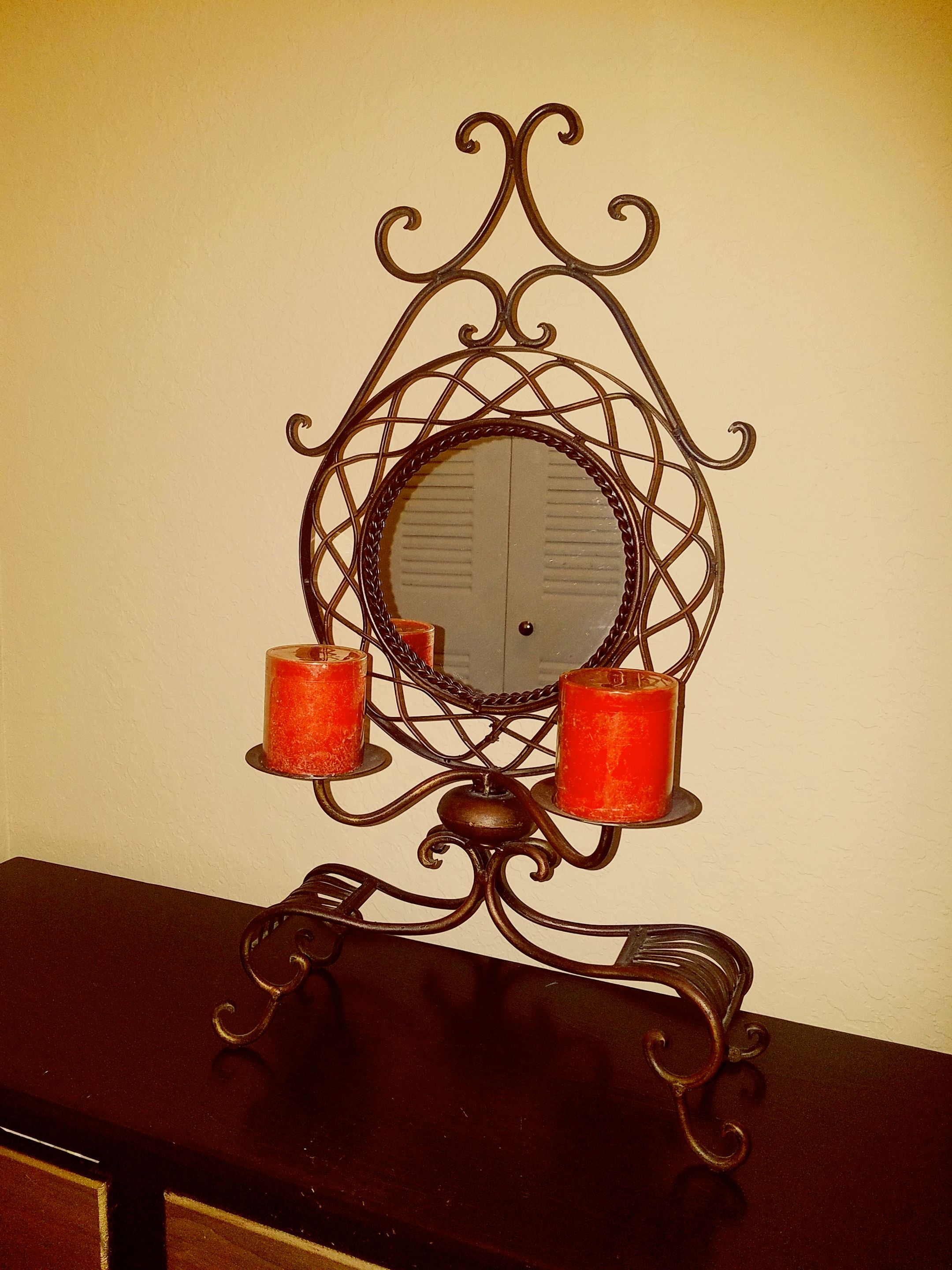 Brass Candelabra Mirror-Dressor Mirror-Hallway Mirror