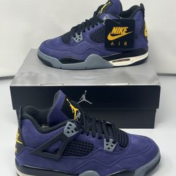Nike Air Jordan 4 Retro GS Imperial Purple Lakeshow 7y / Women’s 8.5 IB4171-500 New With Box 