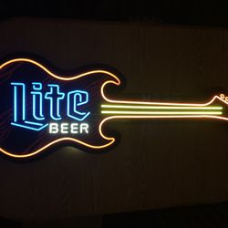 Miller Lite Guitar Sign 