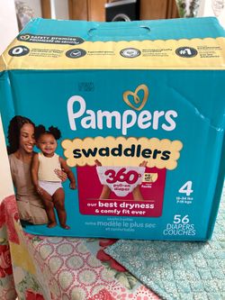 New Box of Pampers Swaddlers 360 Size 4 Diapers