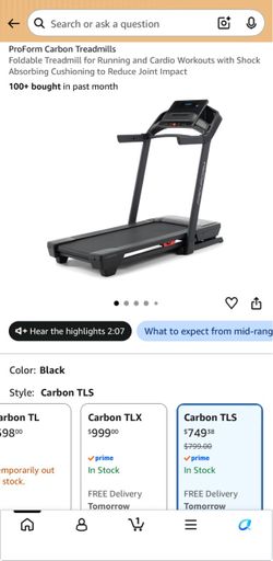 ProForm Carbon TLS Foldable Treadmill