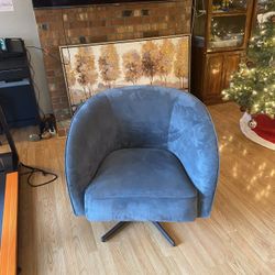 Green Velvet Swivel Armchair