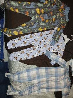 Brand New Baby Boy Sleepers all for $15 2 have no tags because I washed them