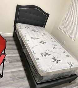 New Twin Bed Frame With Mattress 