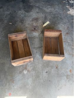 Two wood fruit boxes free